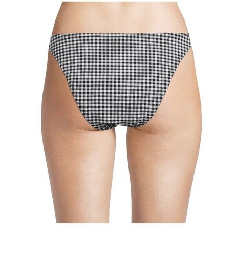 Costume da bagno donna Time and Tru taglia L 12-14 gingham cinturino laterale SOLO fondo nero - Foto 15 di 16