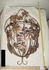 LARGE -METAL WALL BASKET- GOLD -NEW*