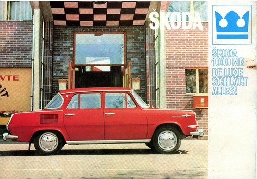 Original MOTOKOV Prospektblatt SKODA 1000 MB DE LUXE Automobil Data Sheet (A27 - Picture 2 of 2