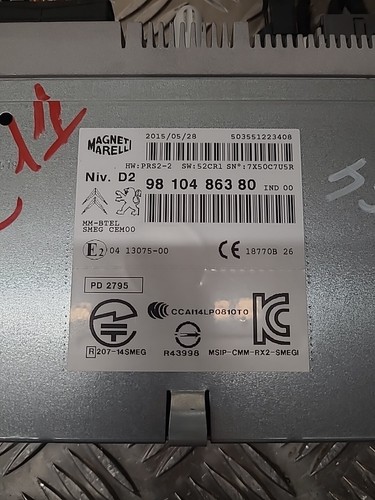 2015 CITROEN C4 GRAND PICASSO RADIO HEAD UNIT DISPLAY 9810486380 - Picture 8 of 12