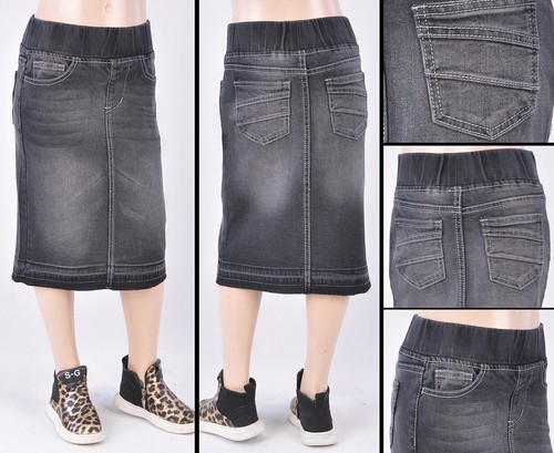 New Little Girls Denim Skirt Color skirt stretch fabric Size 4/6 #RK-6-C - Picture 12 of 30
