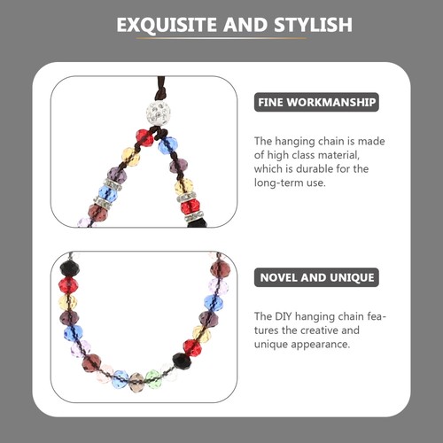 2 Pcs Mobile Phone Chain Decor Accessory Crystal Phone Hanging Chain - 第 5/12 張圖片