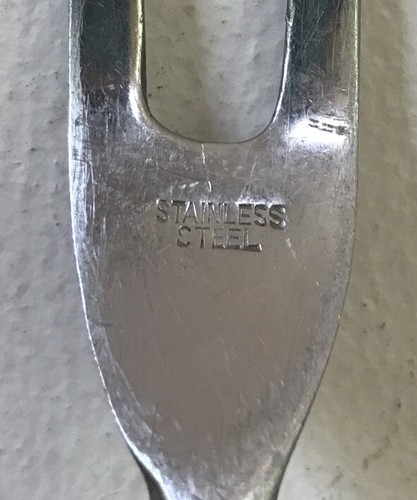 Set Pair Vintage Crown Crest Sheffield England Stainless Carving Knife Fork Set - Picture 3 of 8