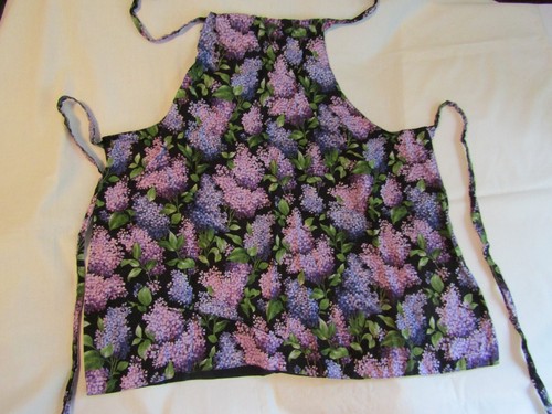 Childs Bib Apron Blue Purple Lilacs Print Retro Vintage Kitchen Full AP191 - Picture 9 of 9