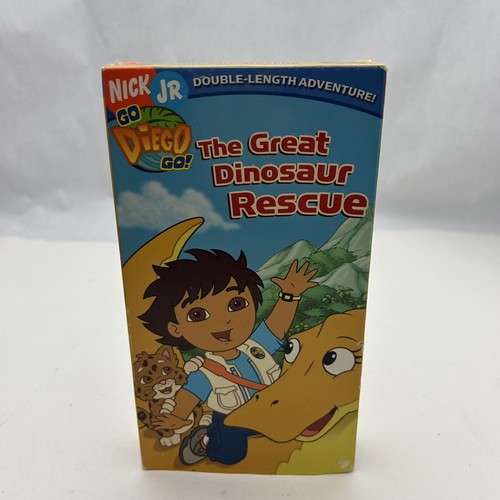 Go Diego Go The Great Dinosaur Rescue VHS 2006 Nick Jr Double Feature Rare Film - Picture 1 of 4