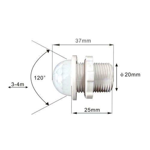LED PIR Infrared Motion Sensor Switch with Function 120° new Delay Nice - Bild 3 von 10