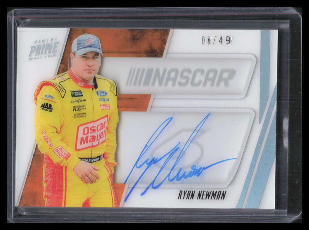 2019 Panini Prime NASCAR Shadowbox Signatures Car Number 5 Ryan Newman Auto 8/49