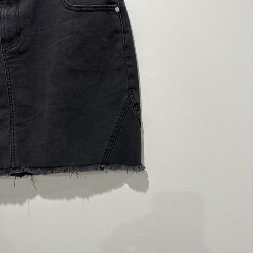 Seed Heritage Skirt Women 14 Black Denim Mini Zip Fly Cotton Blend Casual Party - Picture 7 of 11