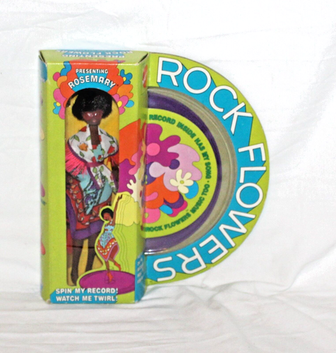 Vintage Rock Flowers Rosemary Doll w/ Record #1168 Mattel AA Sealed 1970 Rare - Afbeelding 1 van 11