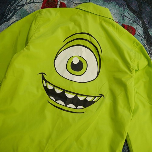 Neff x Disney Monsters Inc. Coach Jacket Size Medium Mike Wazowski Windbreaker - Picture 2 of 5