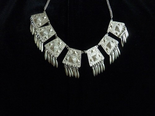 Vintage Ethnic Indigenous Colombia S.A. Silver Necklace 16 inches - Picture 11 of 13