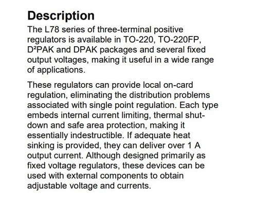 L7805CV 5V Voltage Regulator -1Pcs(D1 - Picture 4 of 5