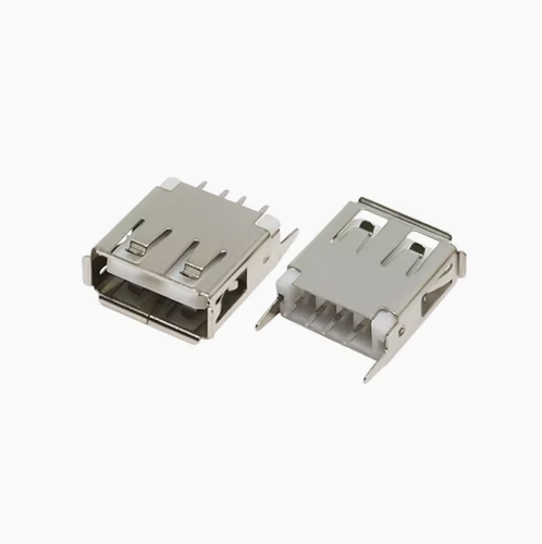 AF 13.7mm USB Female Socket 4 Pin Type-A 180 Degree Straight/Bent Pin Vertical - Picture 2 of 12