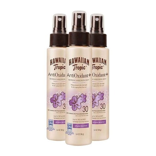 Protector solar Hawaiian Tropic Skin Defense niebla FPS 30, 3,4 oz | Protector solar tamaño viaje