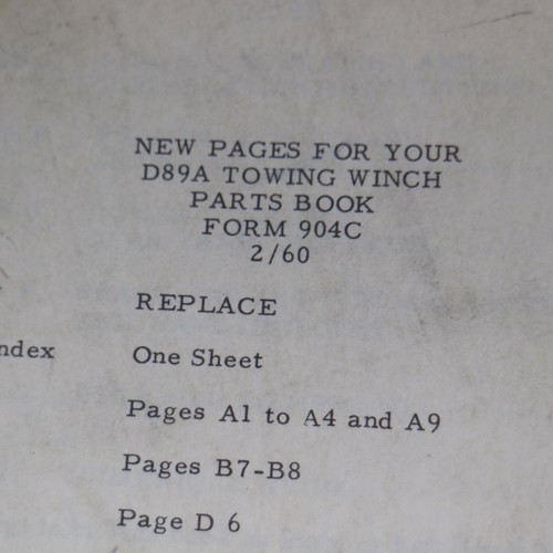 HYSTER CAT D89A TOWING Winch Repair Shop Service Parts Maintenance Manual Book - Picture 4 of 6