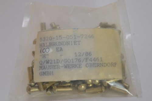 10x MIL Halbrundniete / Niete von Mauser-Werke Typ Uni 748, Ø4 x 12 mm, DIN660 - Picture 2 of 2