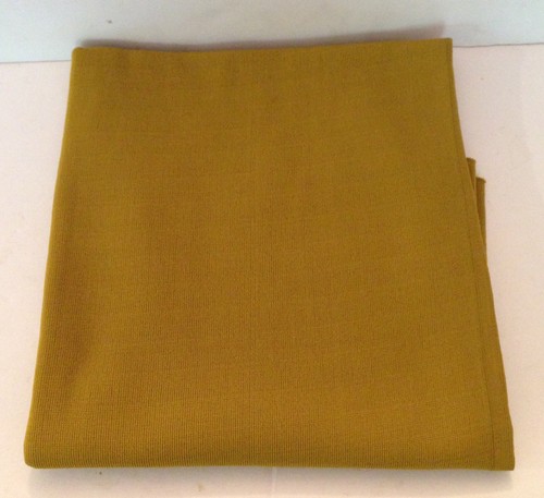 Vintage Polyester Tubular Ribbed Fabric Retro Mustard Yellow 38" X 35" - Picture 2 of 4