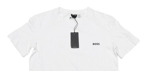 Boss Hugo Boss Black Label Herren Schlaf T-Shirt Weiß Logo Rundhals - Bild 2 von 3