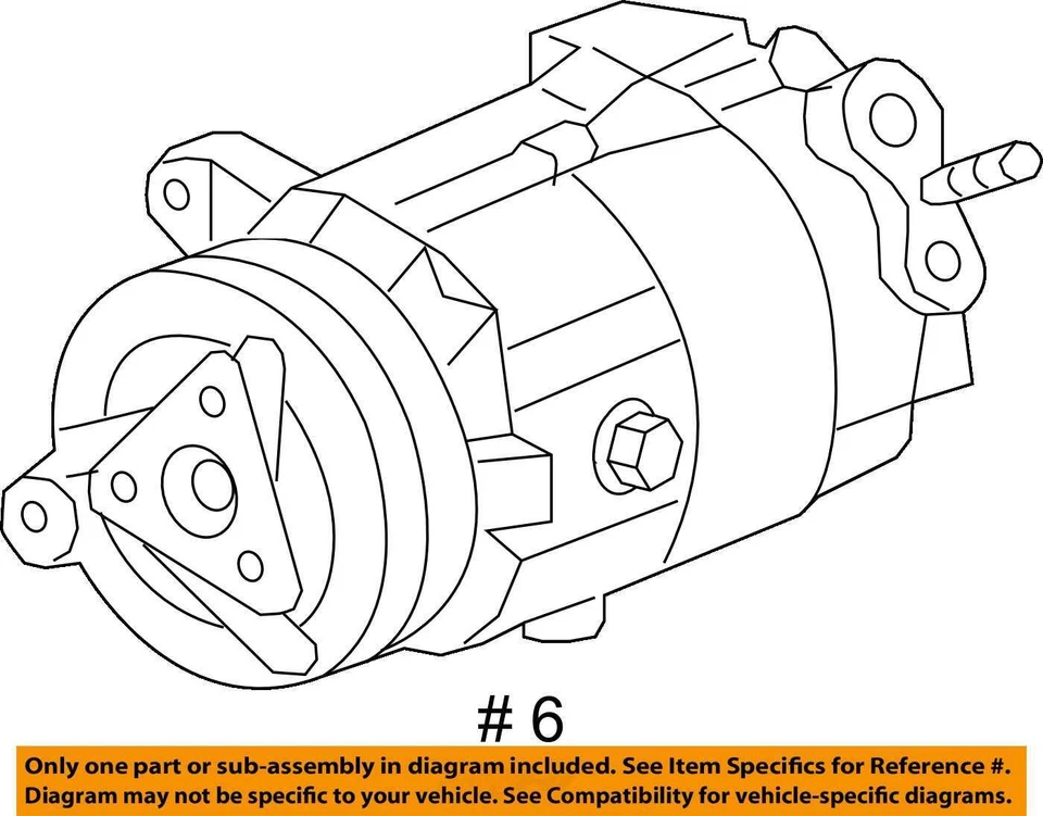 Used A/C Compressor fits: 2011 Buick Regal  Grade A - Image 4 of 4