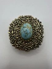 Vintage Max Factor Hypnotique Perfume Compact Blue