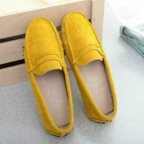 Women Loafers Moccasins Pumps Faux Suede Shoes Flats Driving Shoes Casual Shoes - Picture 17 of 39