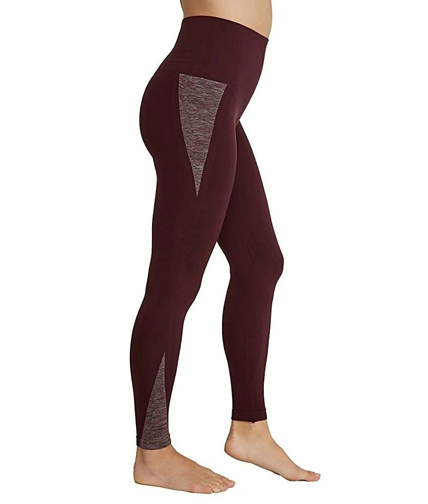 Spanx Assets Red Hot Label Heather Pop Seamless Leggings in Port(Burgundy)  Med.