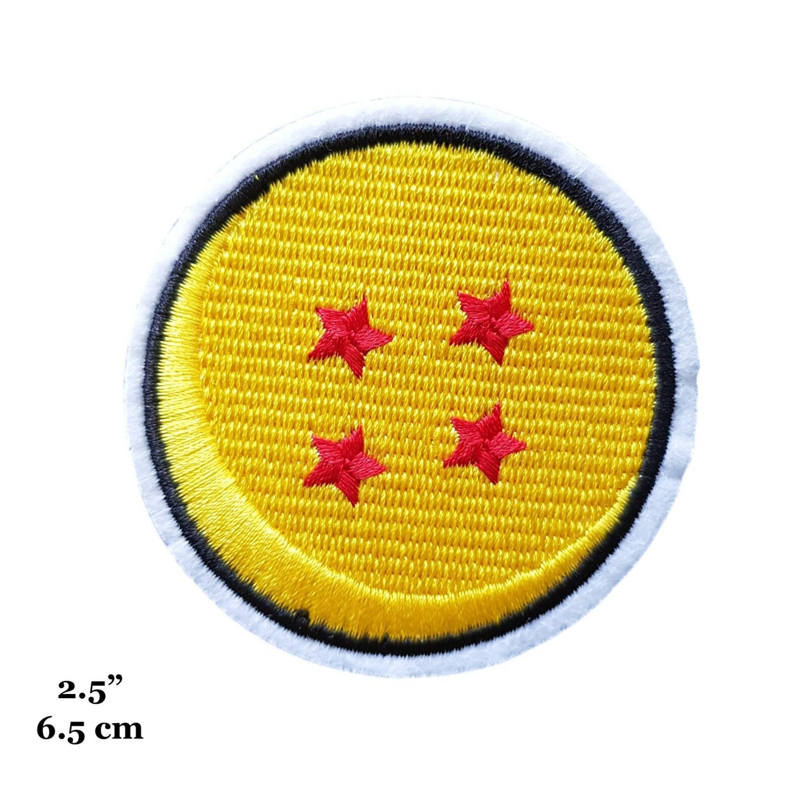 Dragon Ball Z Series 4 Star Dragon Ball Yellow Embroidered Iron On Patch