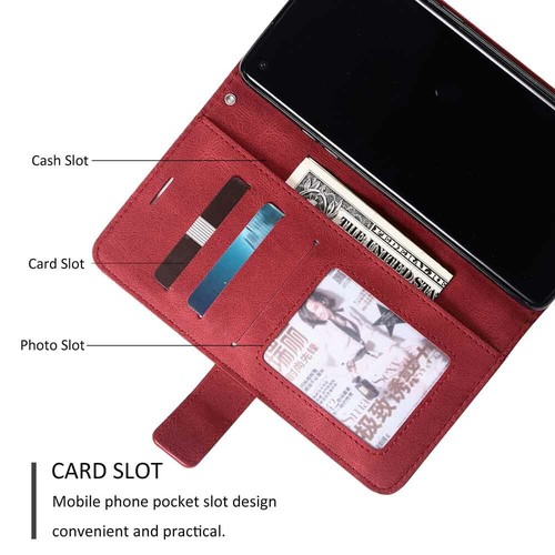 For OnePlus 8 / 8 Pro Magnetic Wallet Card Holder Flip Stand Leather Case Cover - Picture 4 of 32