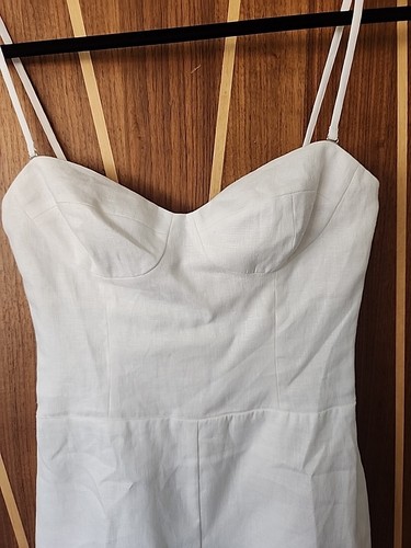 Reformation Kylie White Linen Romper Size 2 Small - Picture 4 of 6