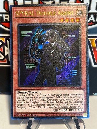 YUGIOH SPYRAL DOUBLE AGENT MP23-EN283 ULTRA RARE  1ST EDITION - Picture 1 of 7