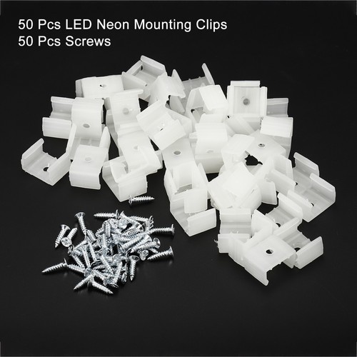 50 Stück LED-Neon-Montageclips,Halterung,für 14mm bis 17mm,durchscheinend - Bild 3 von 5