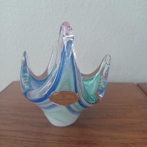 Plato pequeño cuenco votivo baratija cisne vidrio arte italiano cristal de Murano de colección - Imagen 2 de 15