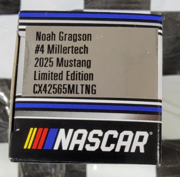 Noah Gragson #4 MillerTech 2025 Mustang In Scala 1:64 C42565MLTNG - Immagine 2 di 4