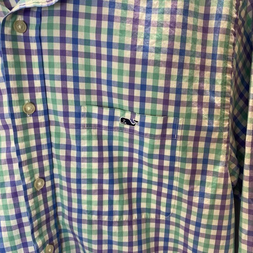 Vineyard Vines Men’s Med Button Down Classic Fit Tucker Shirt Plaid Preppy - Picture 2 of 6