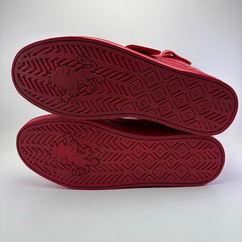 Zapatos VLADO “Atlas II” de caña alta todos rojos con textura de piel de serpiente sintética para hombre talla 10 - Imagen 6 de 12