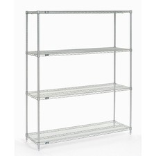 Nexel Wire Shelving Poly-Z-Brite 72"W x 18"D x 54"H