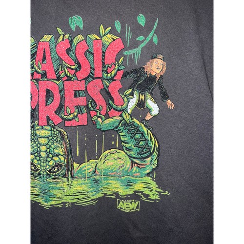 Camisa de Lucha AEW Jurassic Express Gráfico Monstruo Camiseta Grande - Imagen 5 de 11
