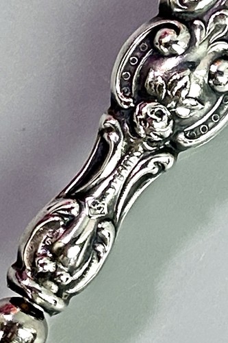 Antique Sterling Silver Repousse Wax Seal/Stamp 4”L Monogram “M” Art Nouveau - Picture 12 of 18