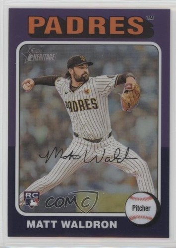 2024 Heritage High Number Hot Box Chrome Purple Refractor Matt Waldron Rookie RC
