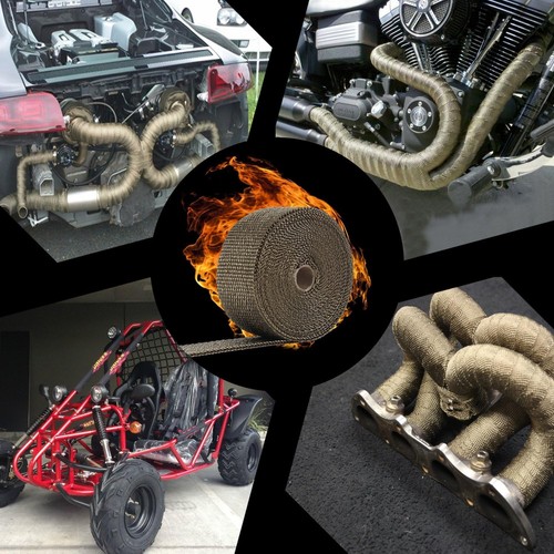 Durable 2"x50' Titanium Exhaust Heat Wrap - Motorcycle Performance, Heat Shield - Bild 8 von 8