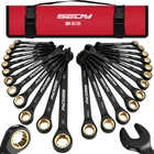 Premium 24Piece Ratcheting Wrench Set, SAE1/47/8" & Metric8–19mm Combination ...