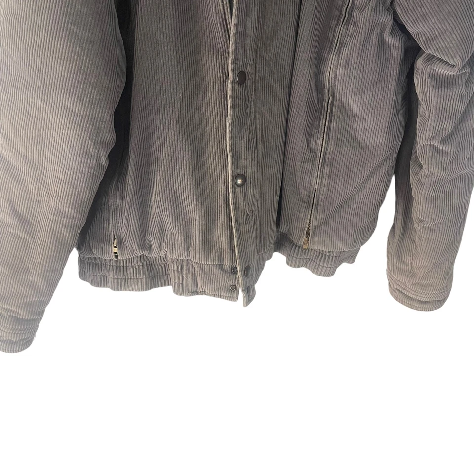 Abrigo Hill & Archer Vintage Años 90 Para Hombre Talla Grande Pana Tareas Gris  Foto 3 de 4