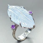 Jewellery 17 ct Natural Aquamarine Ring 925 Sterling Silver Size 7 /R459494
