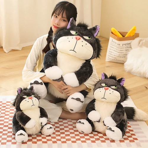 35 cm Luzifer die Katze süße Puppe Plüschtier Dekokissen Katzenpuppe Geburtstagsgeschenk - Bild 2 von 6