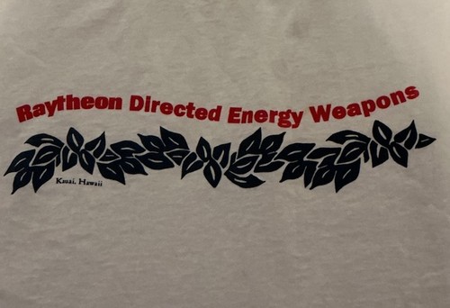 Raytheon Directed Energy Weapons T-shirt Mens White Short Sleeve Cotton Large - 第 2/5 張圖片