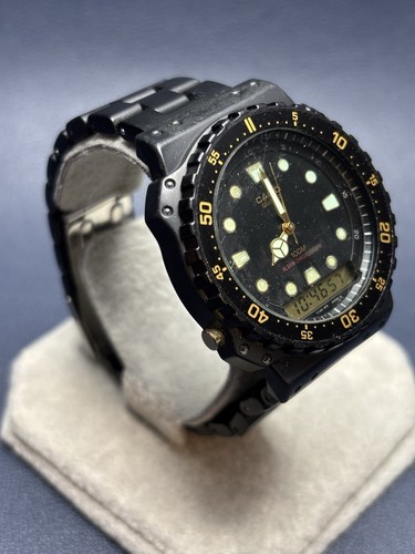 Vintage Casio 358 AQ-100W Diver Analog/Digital Quartz Watch - Partially Working - Picture 6 of 11
