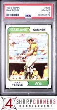 1974 TOPPS #420 RAY FOSSE ATHLETICS PSA 8