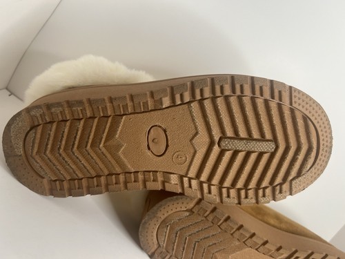 Aspen Kids Cozy Faux Fur Lined Brown Slippers Chestnut Brown Size 4 - Picture 11 of 13
