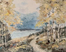 Original oil paintings on canvas Colorado Rocky Mountain Aspen Fall