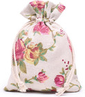 50PCS Rose Drawstring Bags Burlap Flower Pouch Bags Gift Bags Jewelry Pouches fo